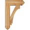Ekena Millwork Imperial Arts and Crafts Rough Sawn Bracket w/ Offset Brace, Western Red Cedar, 6"W x 16"D x 24"H BKT0604X16X24IMP03RWR - alternate 4